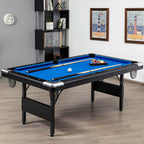 6 Ft Foldable Billiard Pool Table with Complete Accessory Set