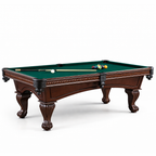 Canton 8-Foot Slate Pool Table with Solid Wood Frame