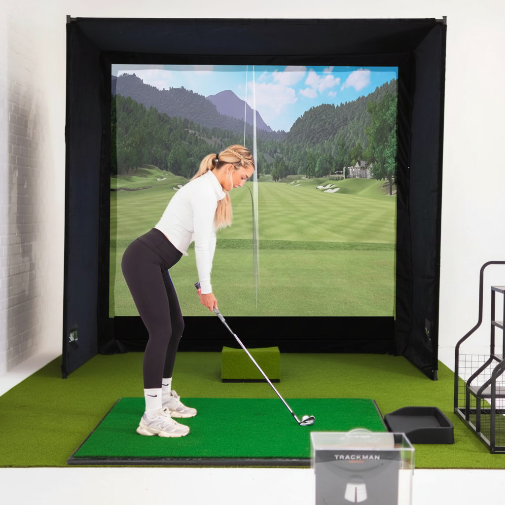 Simbox Golf Simulator Enclosure – 7 Sizes with Impact Screen, Frame & Side Barriers