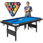 6 Ft Foldable Billiard Pool Table with Complete Accessory Set