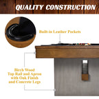 Barrington Billiards 8' Urban Slate-Tech Drop Pocket Table with Cover, Pool Ball and Cue Stick Set