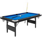 6 Ft Foldable Billiard Pool Table with Complete Accessory Set