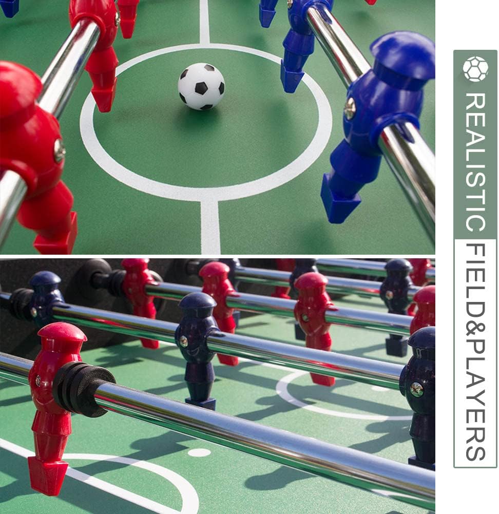 56" Foosball Table with 2 Balls, Drink Holders and Scorekeepers