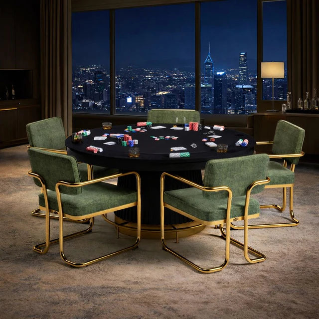 Prohibition 60" Poker Table – Art Deco Style