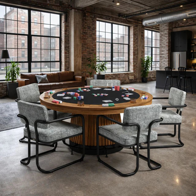 Prohibition 60" Poker Table – Art Deco Style