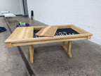 Premium Solid Hardwood Gaming Table 72" x 36" with Removable Leaves