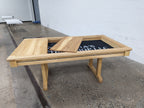 Premium Solid Hardwood Gaming Table 72" x 36" with Removable Leaves