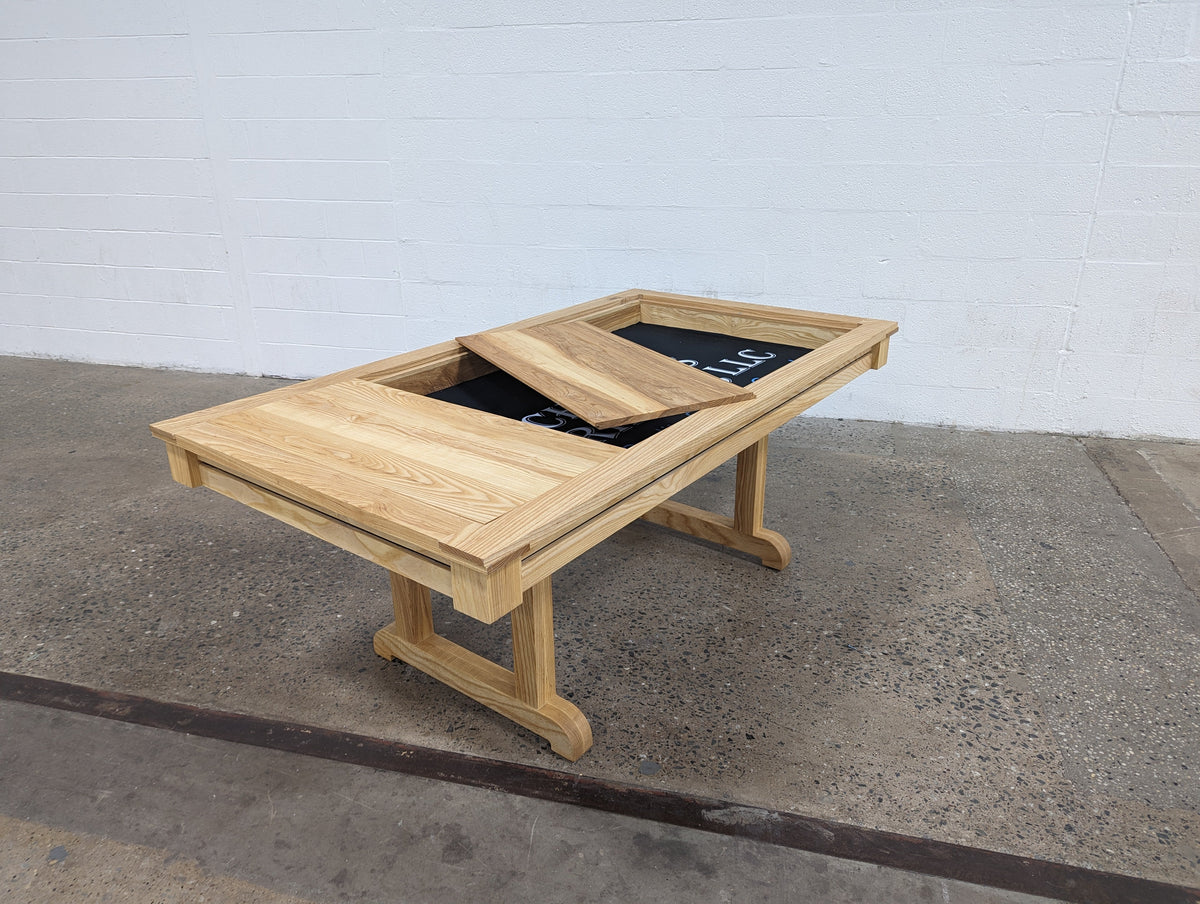 Premium Solid Hardwood Gaming Table 72" x 36" with Removable Leaves