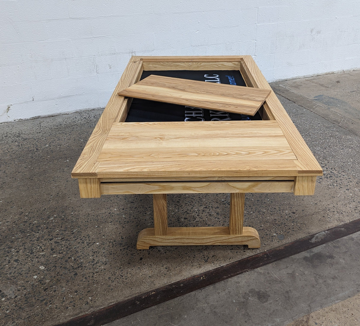 Premium Solid Hardwood Gaming Table 72" x 36" with Removable Leaves