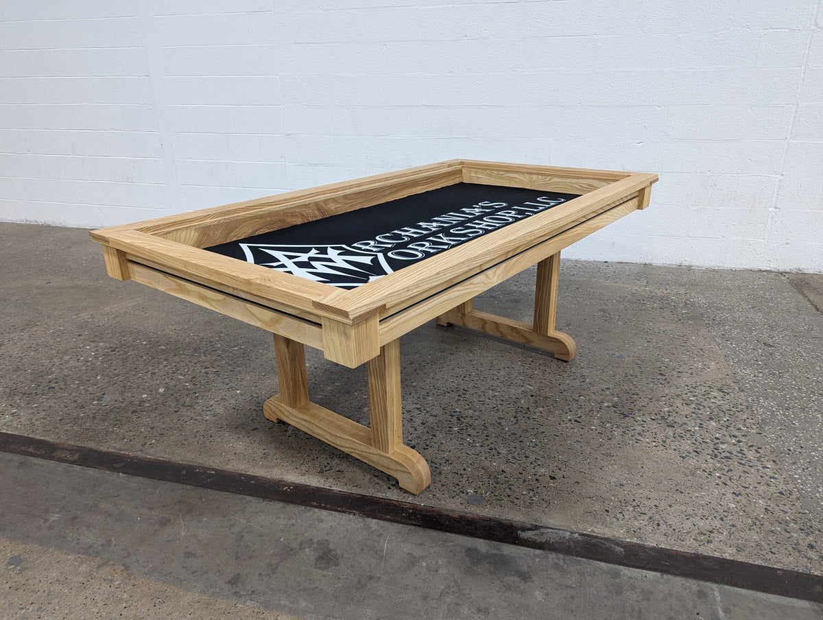 Premium Solid Hardwood Gaming Table 72" x 36" with Removable Leaves