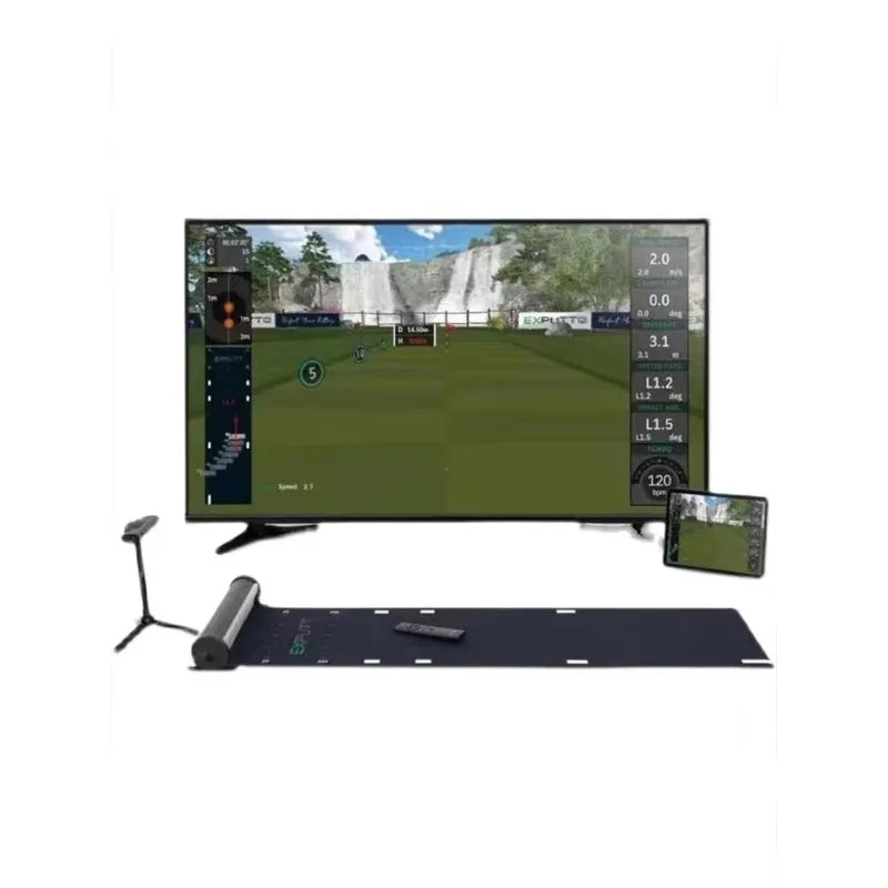 Indoor Putting Simulator with Adjustable Break and Slope