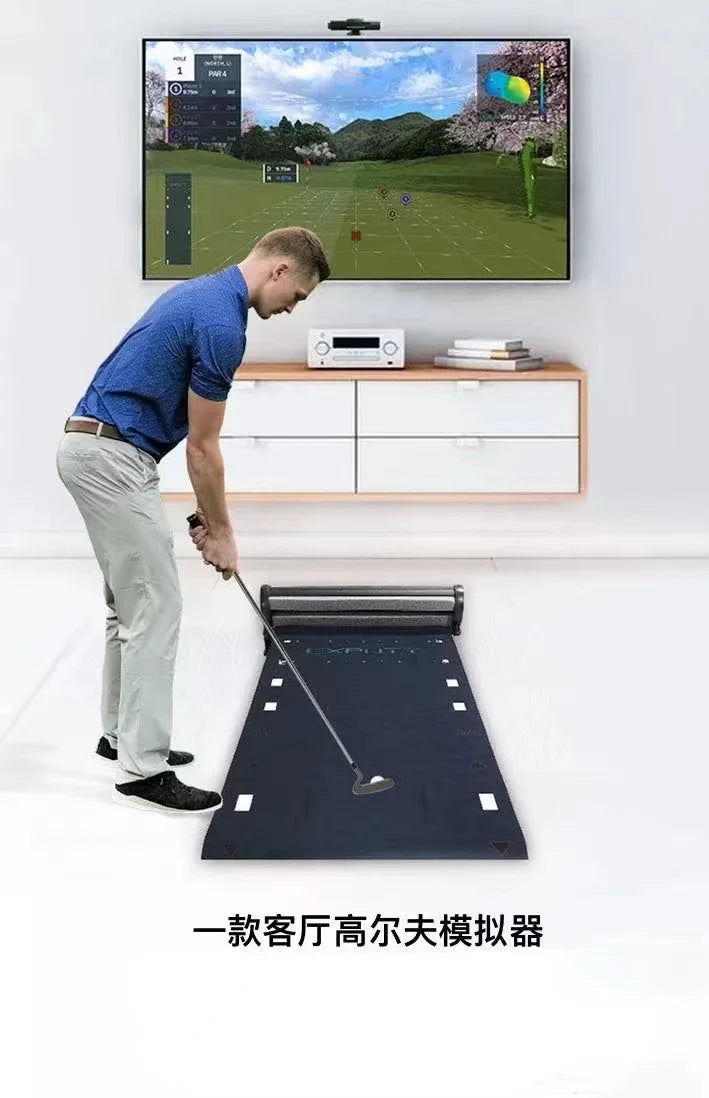 Indoor Putting Simulator with Adjustable Break and Slope
