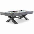 Blake 8' Slate Pool Table – Solid Wood Billiards Table with Leather Pockets