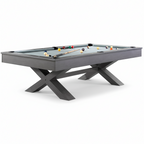 Blake 8' Slate Pool Table – Solid Wood Billiards Table with Leather Pockets