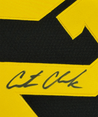 Framed Autographed Caitlin Clark 35x39 Iowa Black Basketball Jersey