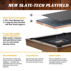 Barrington Billiards 8' Urban Slate-Tech Drop Pocket Table with Cover, Pool Ball and Cue Stick Set