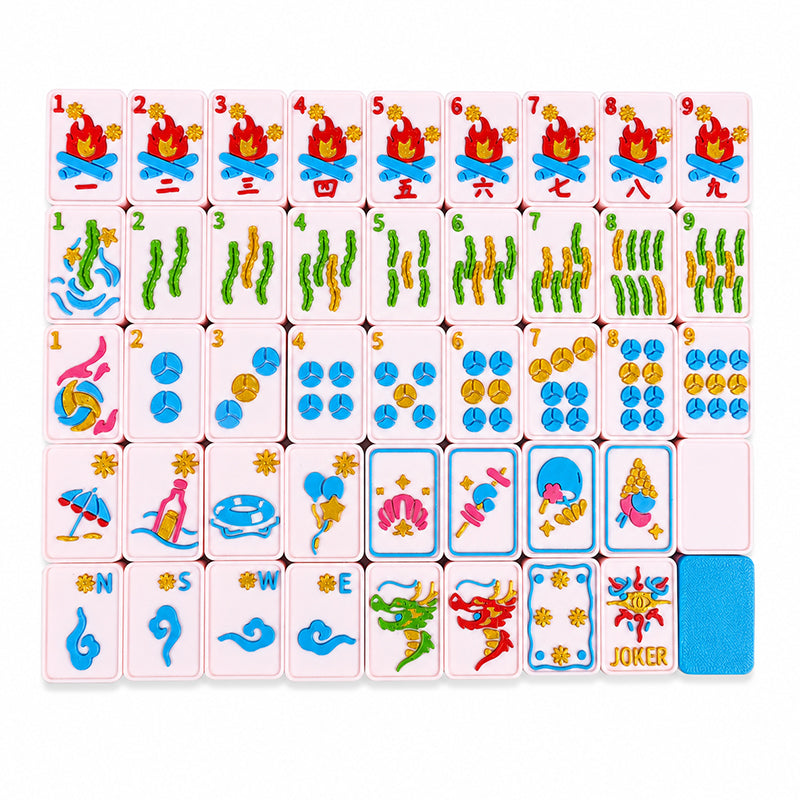 Beach-Inspired 160-Piece American Mahjong Tile Set