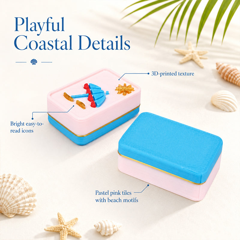 Beach-Inspired 160-Piece American Mahjong Tile Set
