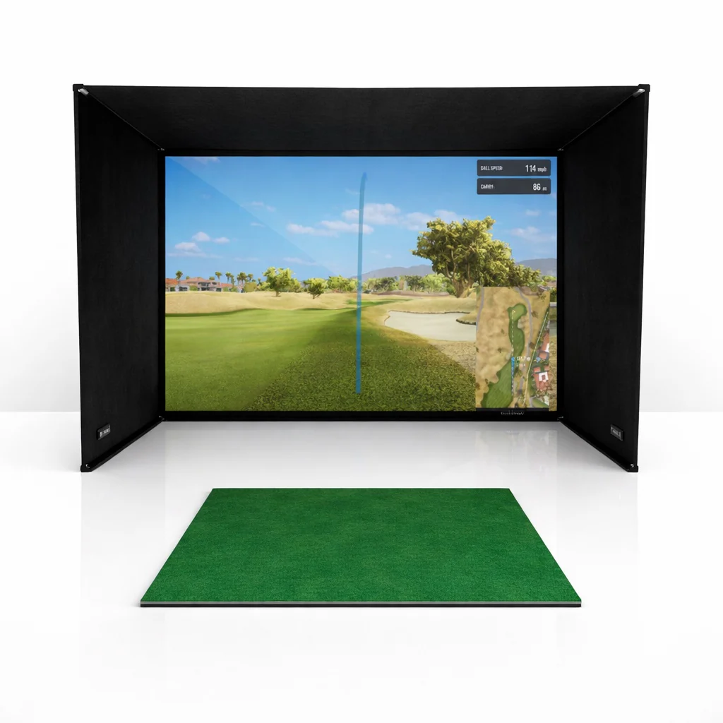 Simbox Golf Simulator Enclosure – 7 Sizes with Impact Screen, Frame & Side Barriers