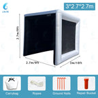 Stock！Inflatable Golf Sim Room Swing Golf Practice Cage with Built-In Fan,Oxford Cloth,Golf Simulator Enclosures