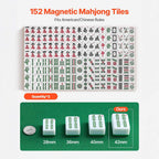 Automatic Foldable Mahjong Table with Wheels and 164 Tiles