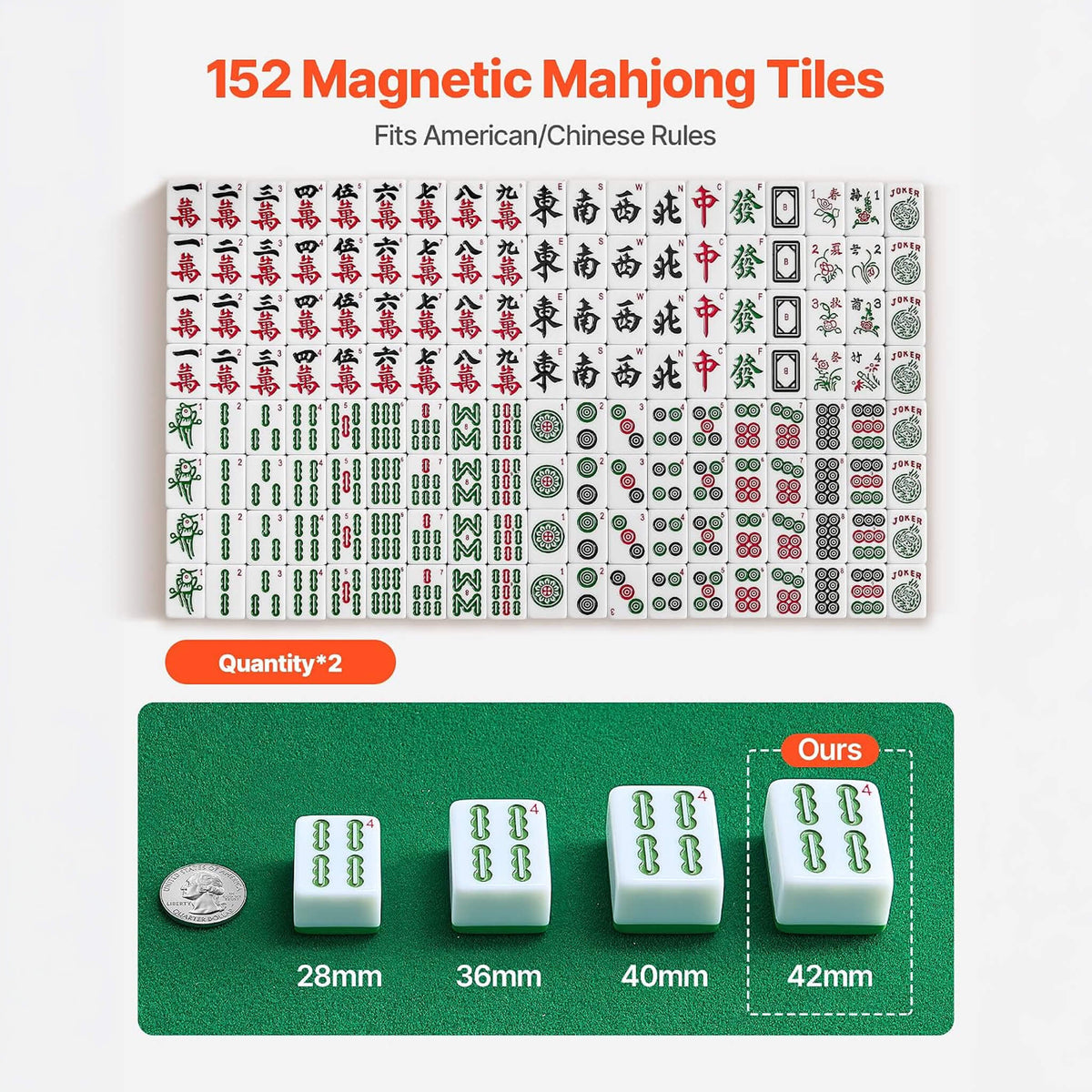 Automatic Foldable Mahjong Table with Wheels and 164 Tiles
