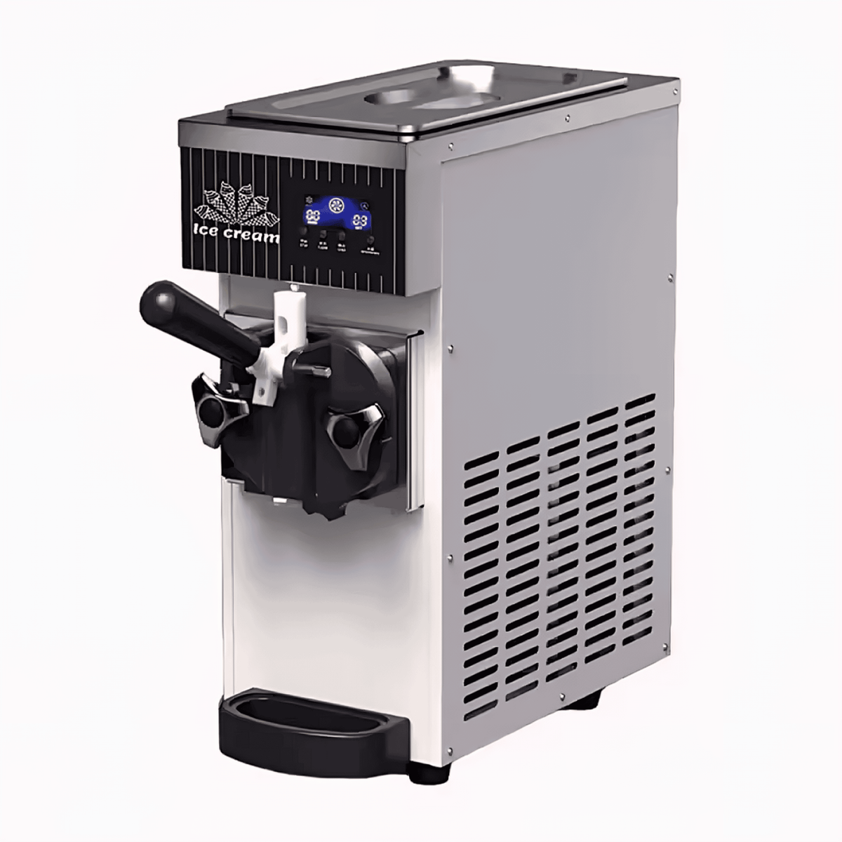 Single-Nozzle Ice Cream Machine 4–5 L/H, 450W, Stainless Steel